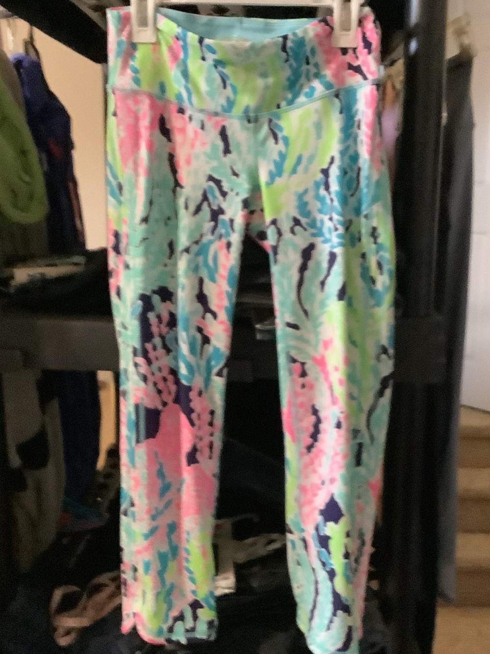 Lilly Pulitzer Mint Multi-Color Print Leggings